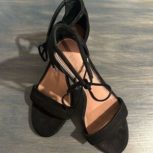 Gianni Bini Black Strappy Heels. Size 8.5M.